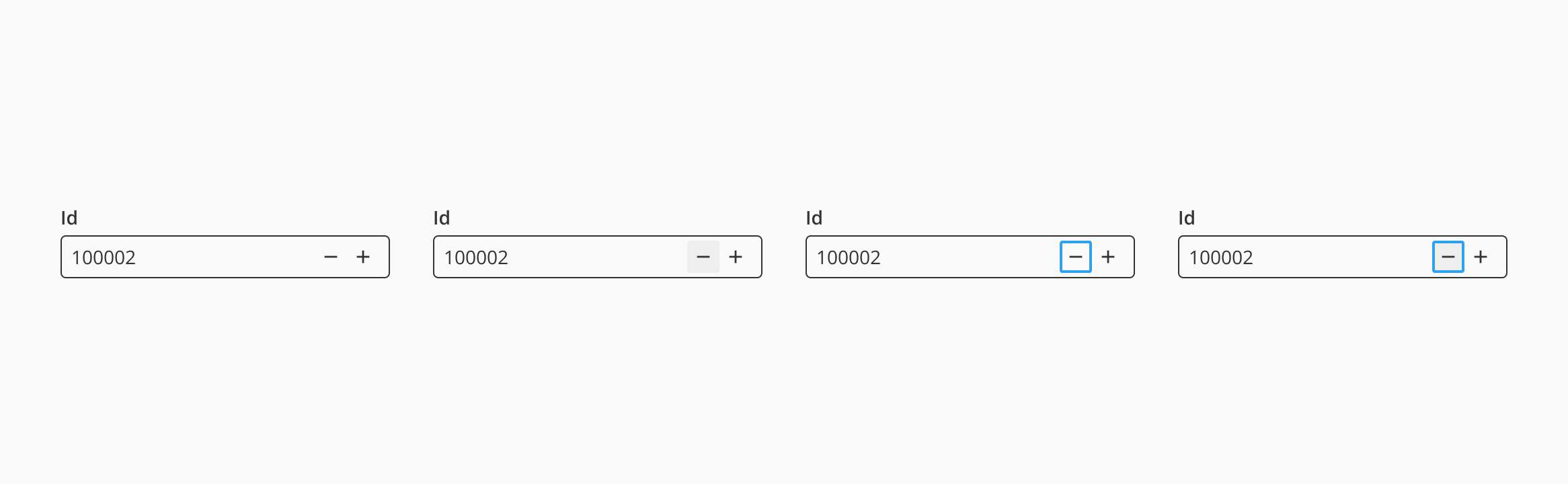 States for the spin buttons