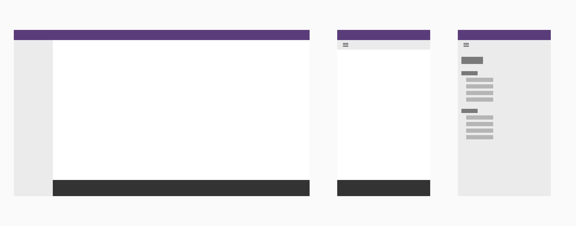 Responsive sidenav
