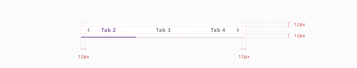 Scrollable tabs